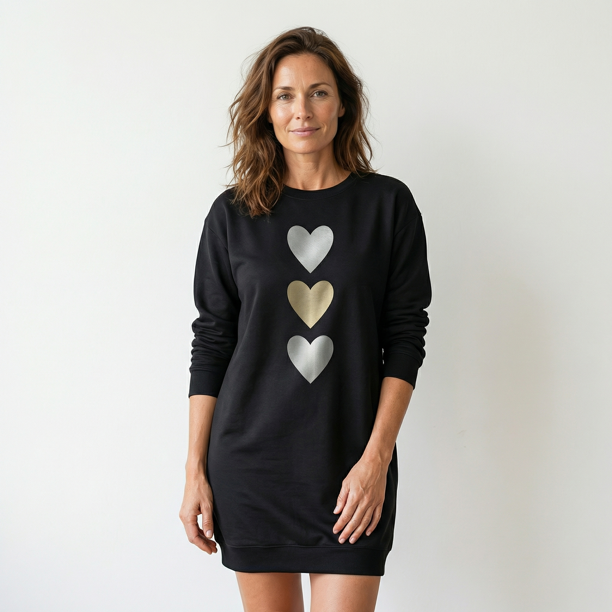 Pull Femme à Motif Cœur – Doux, Chaud et Plein de Charme