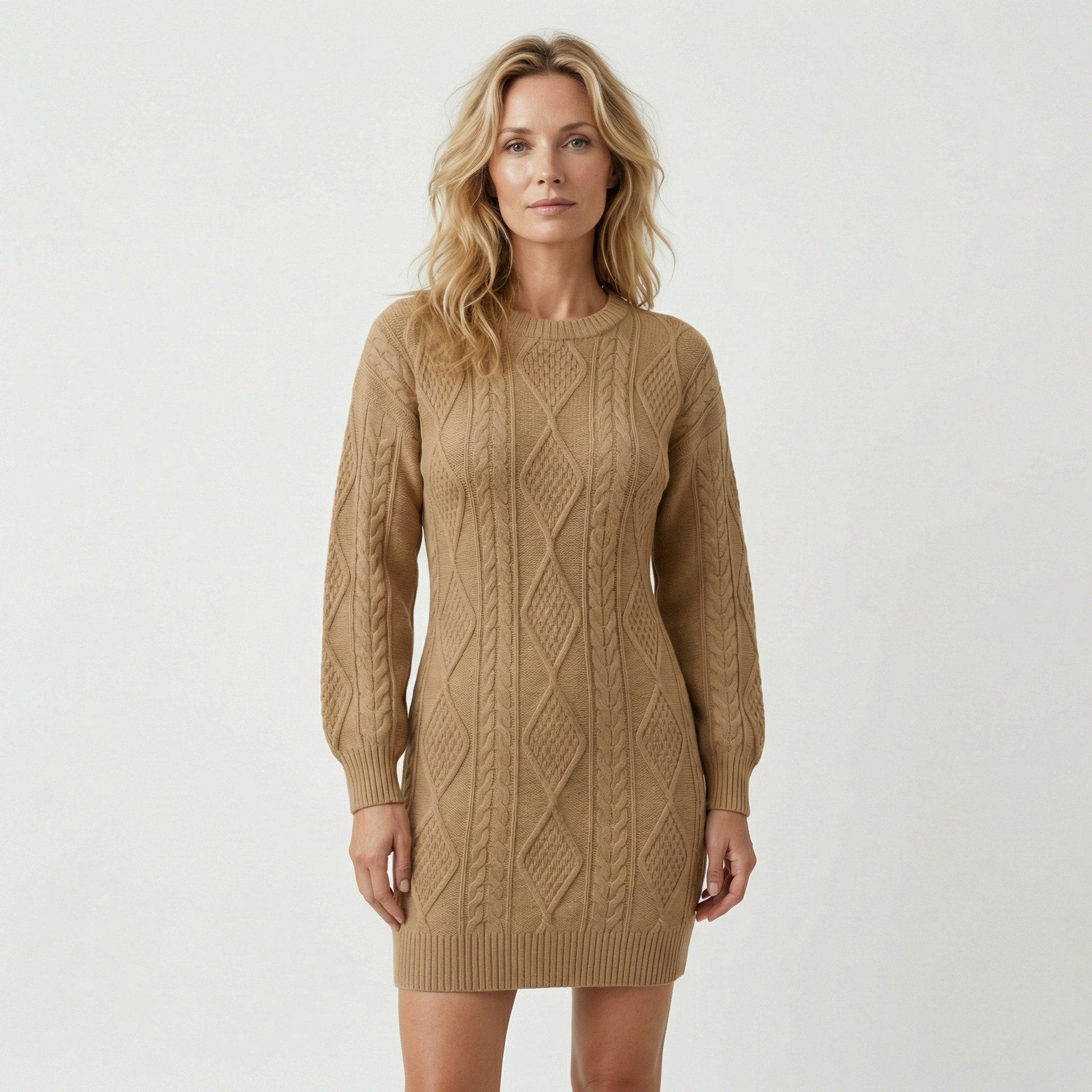 Robe en Maille Femme – Coupe Élégante et Confort Doux